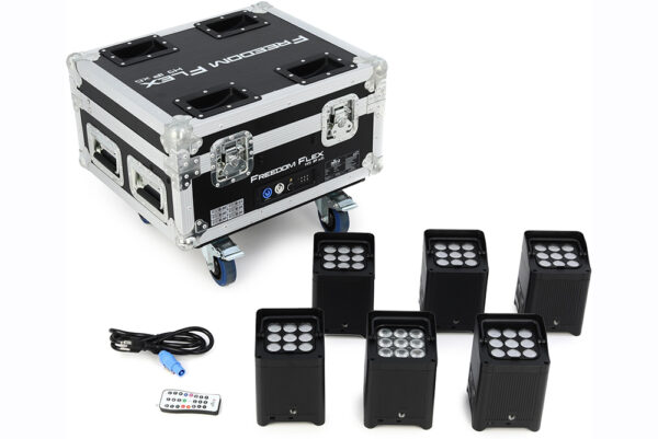 Chauvet DJ Freedom Flex H9 IP (6 Pack) with Rolling Case