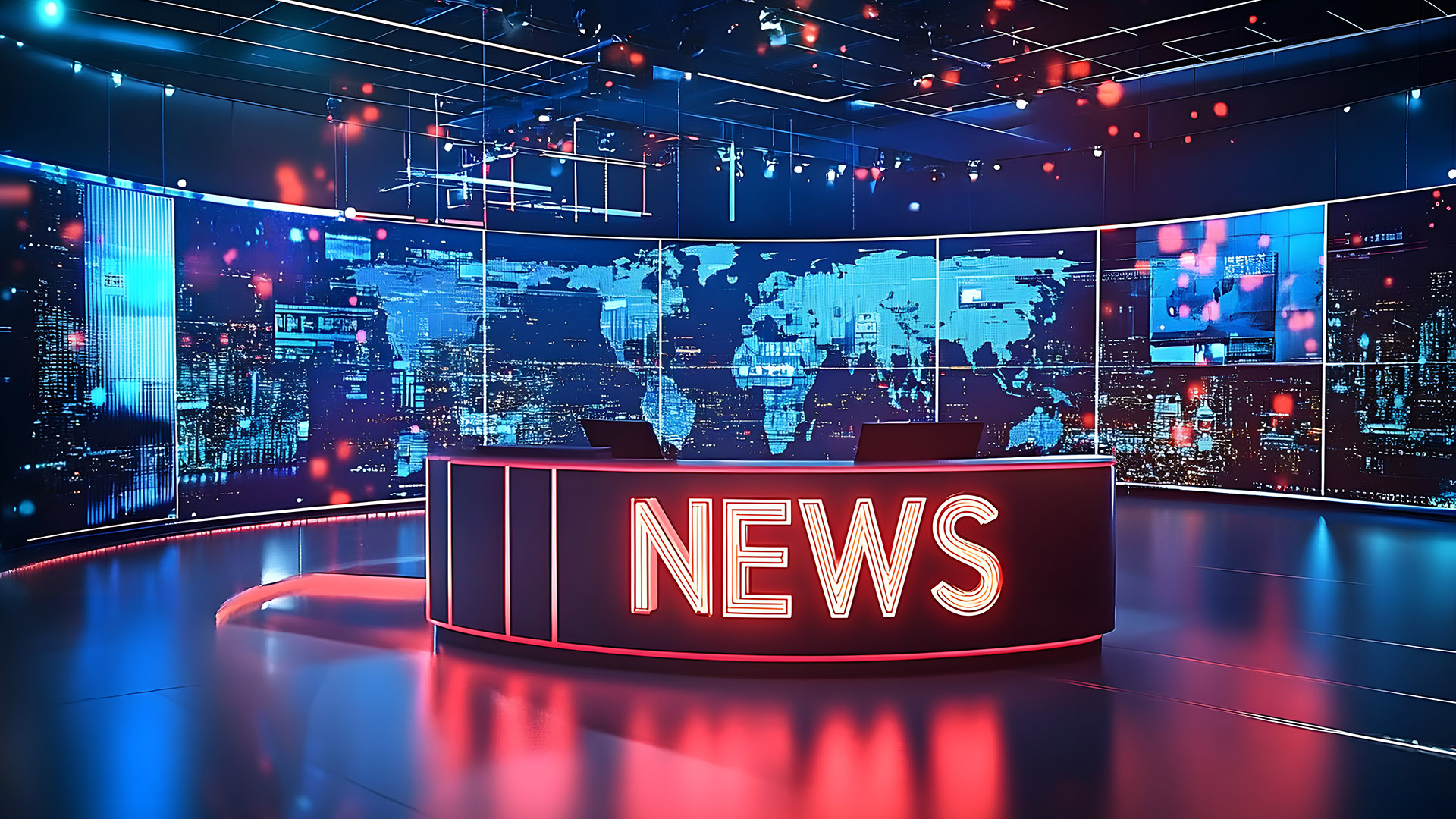 News Desk Virtual Set - Studio Rental Miami