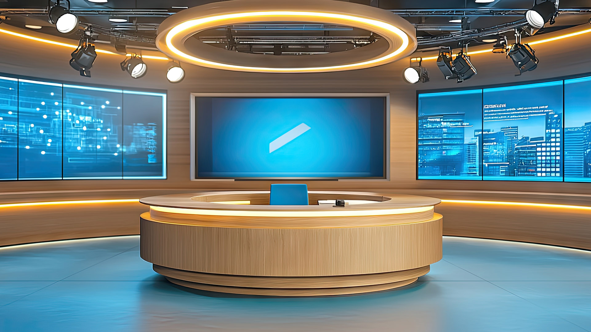 News Desk Virtual Set - Studio Rental Miami