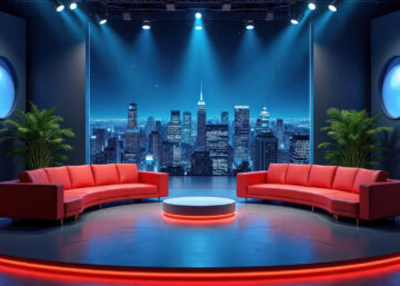 Talk Show Virtual Set - Studio Rental Miami