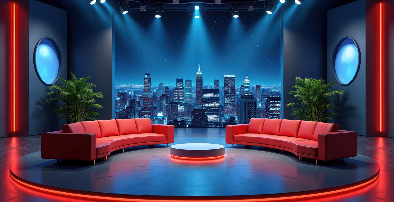 Talk Show Virtual Set - Studio Rental Miami Talk Show Virtual Set - Studio Rental Miami